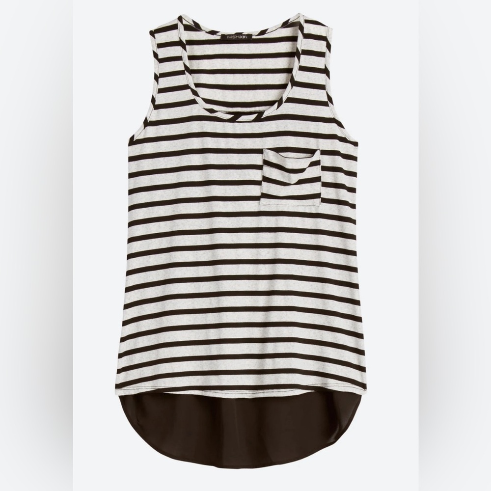 Papermoon StitchFix stripped tank top with mixed materials Size Large
